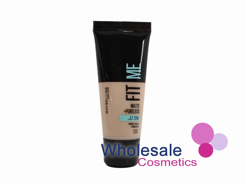 6 x Maybelline Fit Me Matte & Poreless Liquid Foundation - 97 NATURAL PORCELAIN